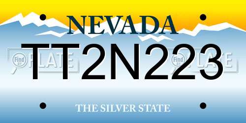 TT2N223 Nevada License Plate