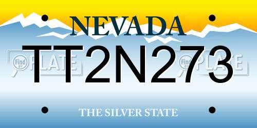 TT2N273 Nevada License Plate