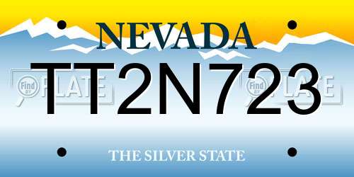 TT2N723 Nevada License Plate