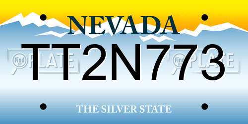 TT2N773 Nevada License Plate