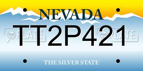 TT2P421 Nevada License Plate