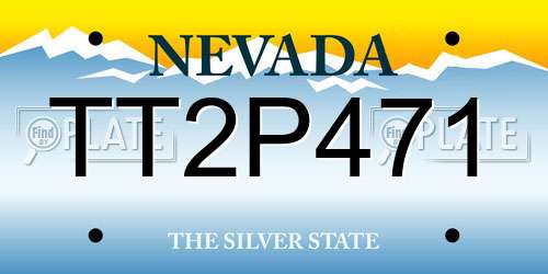 TT2P471 Nevada License Plate