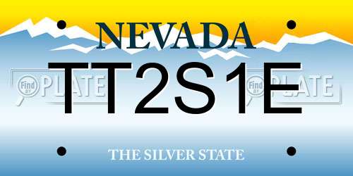 TT2S1E Nevada License Plate
