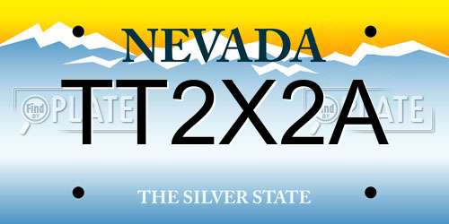 TT2X2A Nevada License Plate