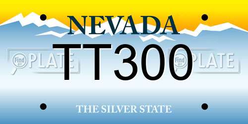 TT300 Nevada License Plate