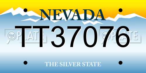 TT37076 Nevada License Plate