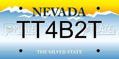 TT4B2T Nevada License Plate