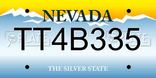 TT4B335 Nevada License Plate