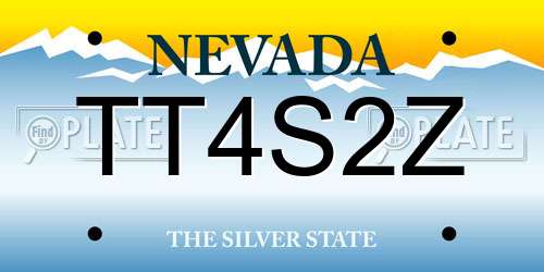 TT4S2Z Nevada License Plate