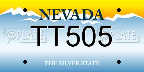 TT505 Nevada License Plate