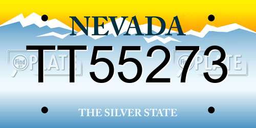 TT55273 Nevada License Plate