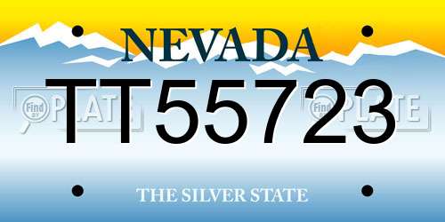 TT55723 Nevada License Plate