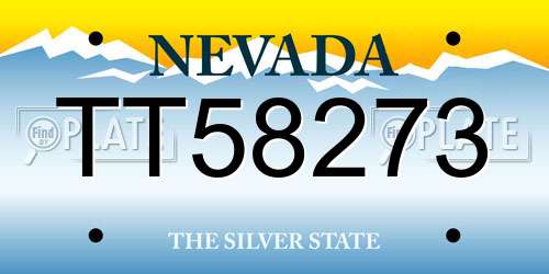 TT58273 Nevada License Plate