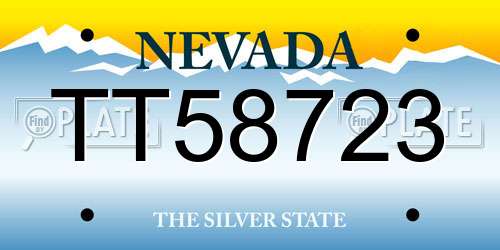 TT58723 Nevada License Plate