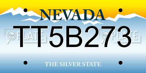 TT5B273 Nevada License Plate