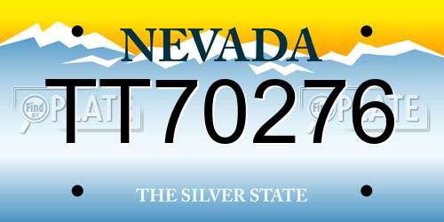 TT70276 Nevada License Plate