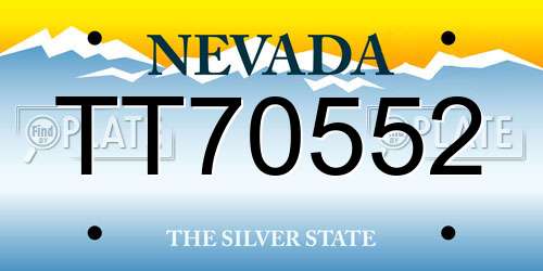 TT70552 Nevada License Plate