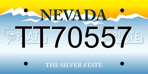 TT70557 Nevada License Plate
