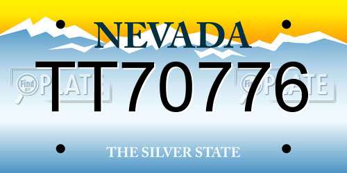 TT70776 Nevada License Plate
