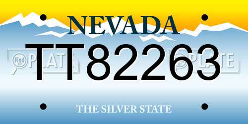 TT82263 Nevada License Plate
