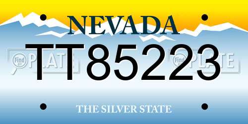 TT85223 Nevada License Plate