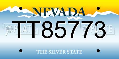 TT85773 Nevada License Plate