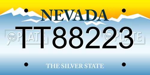 TT88223 Nevada License Plate