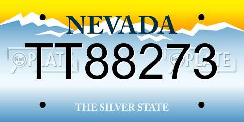 TT88273 Nevada License Plate