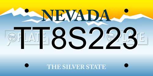 TT8S223 Nevada License Plate