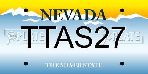 TTAS27 Nevada License Plate