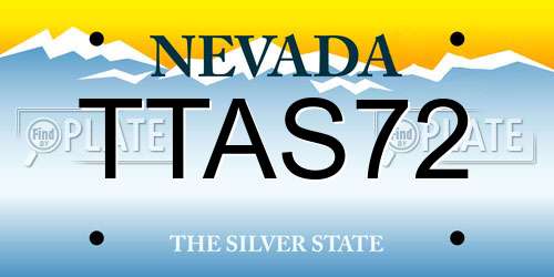 TTAS72 Nevada License Plate