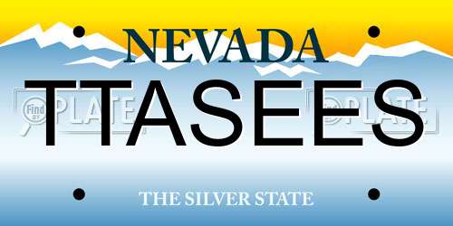 TTASEES Nevada License Plate