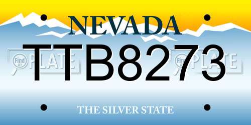 TTB8273 Nevada License Plate