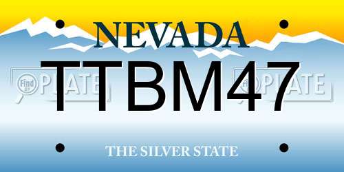 TTBM47 Nevada License Plate