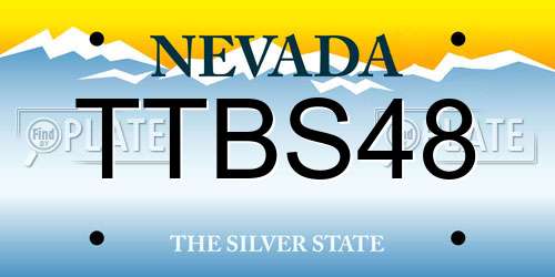 TTBS48 Nevada License Plate