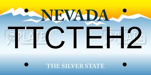 TTCTEH2 Nevada License Plate