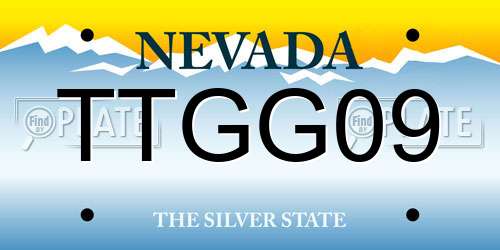 TTGG09 Nevada License Plate