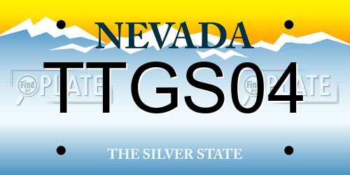 TTGS04 Nevada License Plate