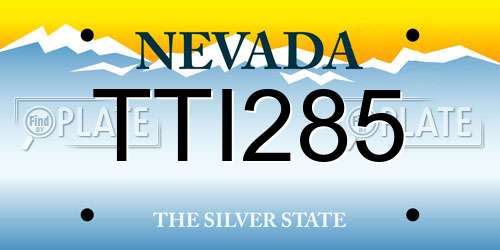 TTI285 Nevada License Plate