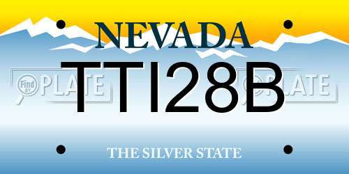 TTI28B Nevada License Plate
