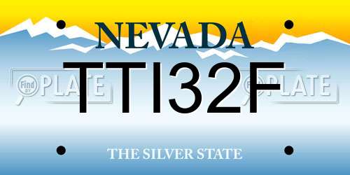 TTI32F Nevada License Plate