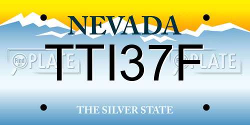 TTI37F Nevada License Plate