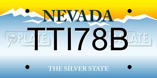 TTI78B Nevada License Plate