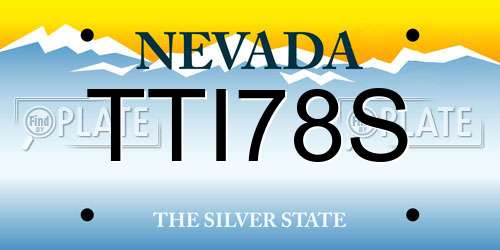 TTI78S Nevada License Plate