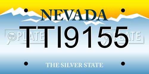 TTI9155 Nevada License Plate