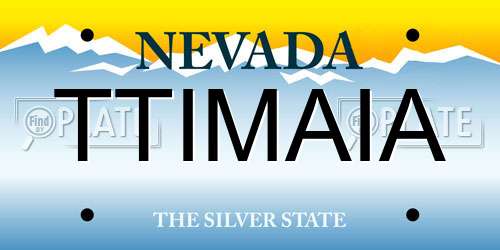 TTIMAIA Nevada License Plate