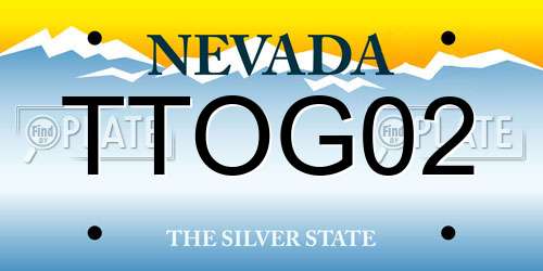 TTOG02 Nevada License Plate