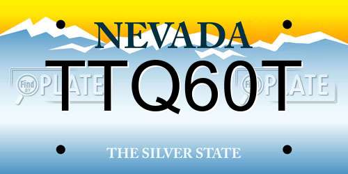 TTQ60T Nevada License Plate