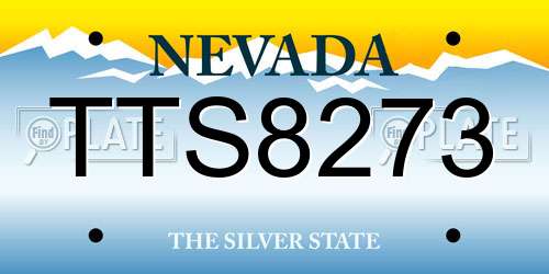 TTS8273 Nevada License Plate