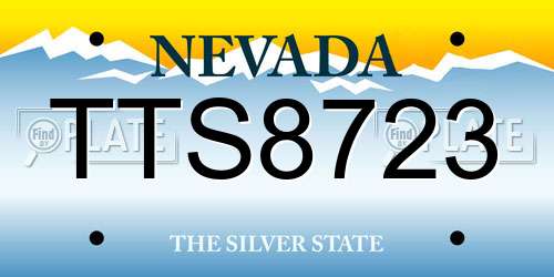 TTS8723 Nevada License Plate